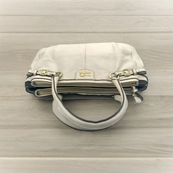 Coach Madison Kara Ivory White Leather Carryall Tote - Picture 2 of 16